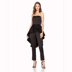 Halston Heritage Women's Strapless Satin Jumpsuit